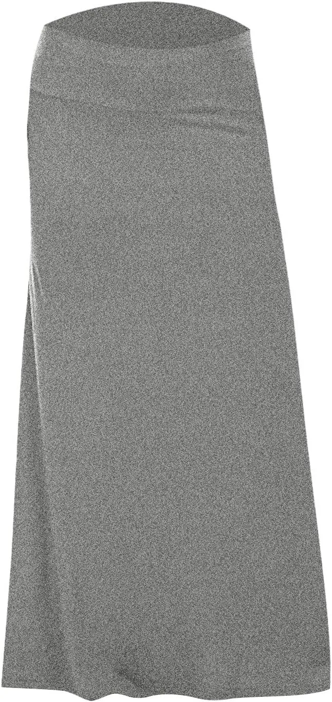 Women's High Waisted Maxi Skirt Stretchy Ribbed Flare Split Side Comfy Lightweight Foldover Waist Summer Casual
