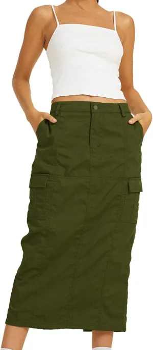 Women's High Waisted Tennis Skirt Women Skirt Solid Casual High Waist Skirt with Pockets A Line Elegant Summer