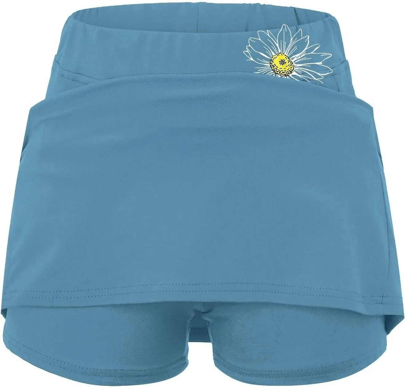 Women's High Waisted Tennis Skorts Floral Print Breathable Casual Skirts Lightweight Baggy Tummy Control Comfort Shirts