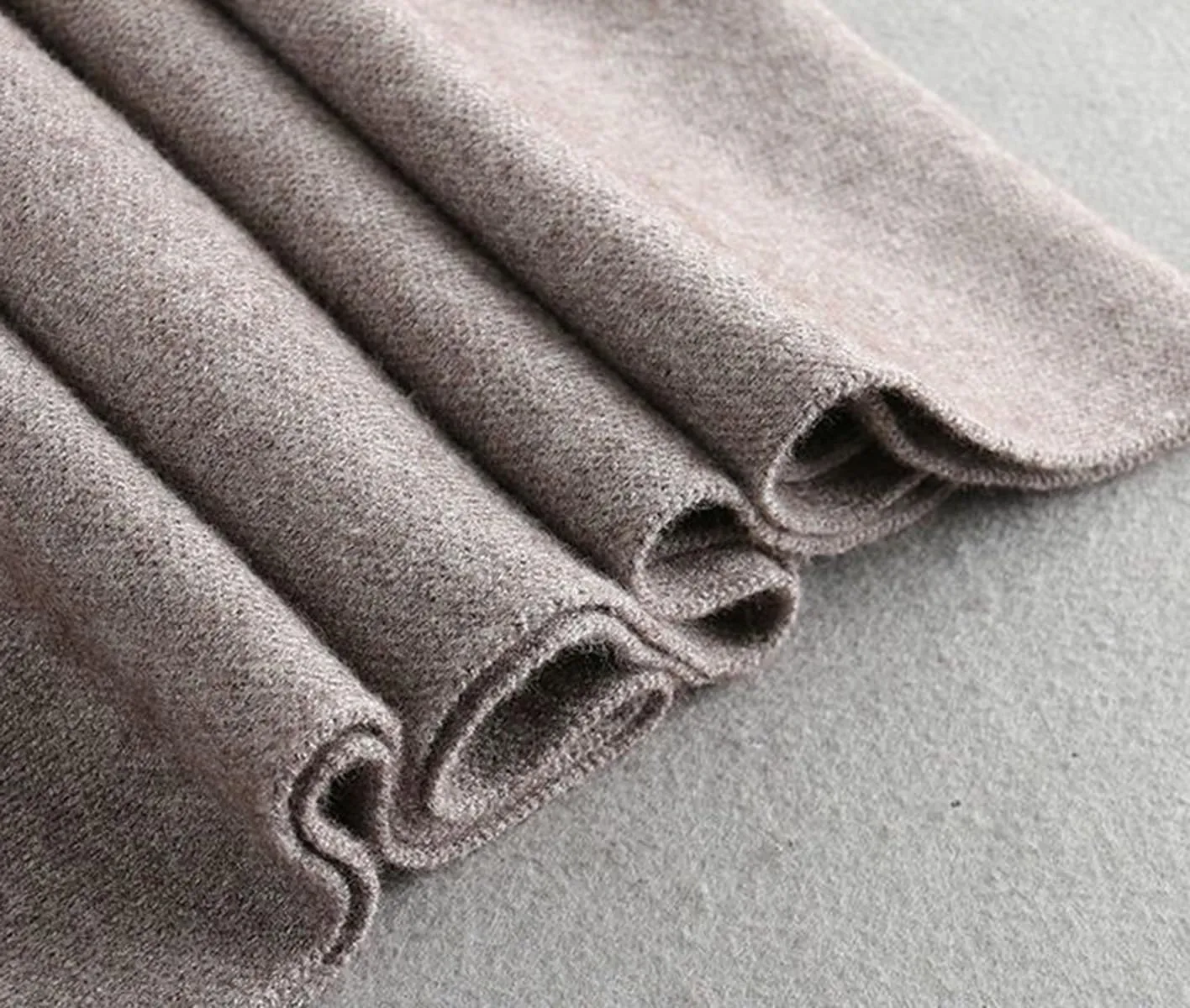 Womens Knit Midi Skirt with Pockets Elastic High Waist Pleated Skirt Fall Winter Long A Line Skirt
