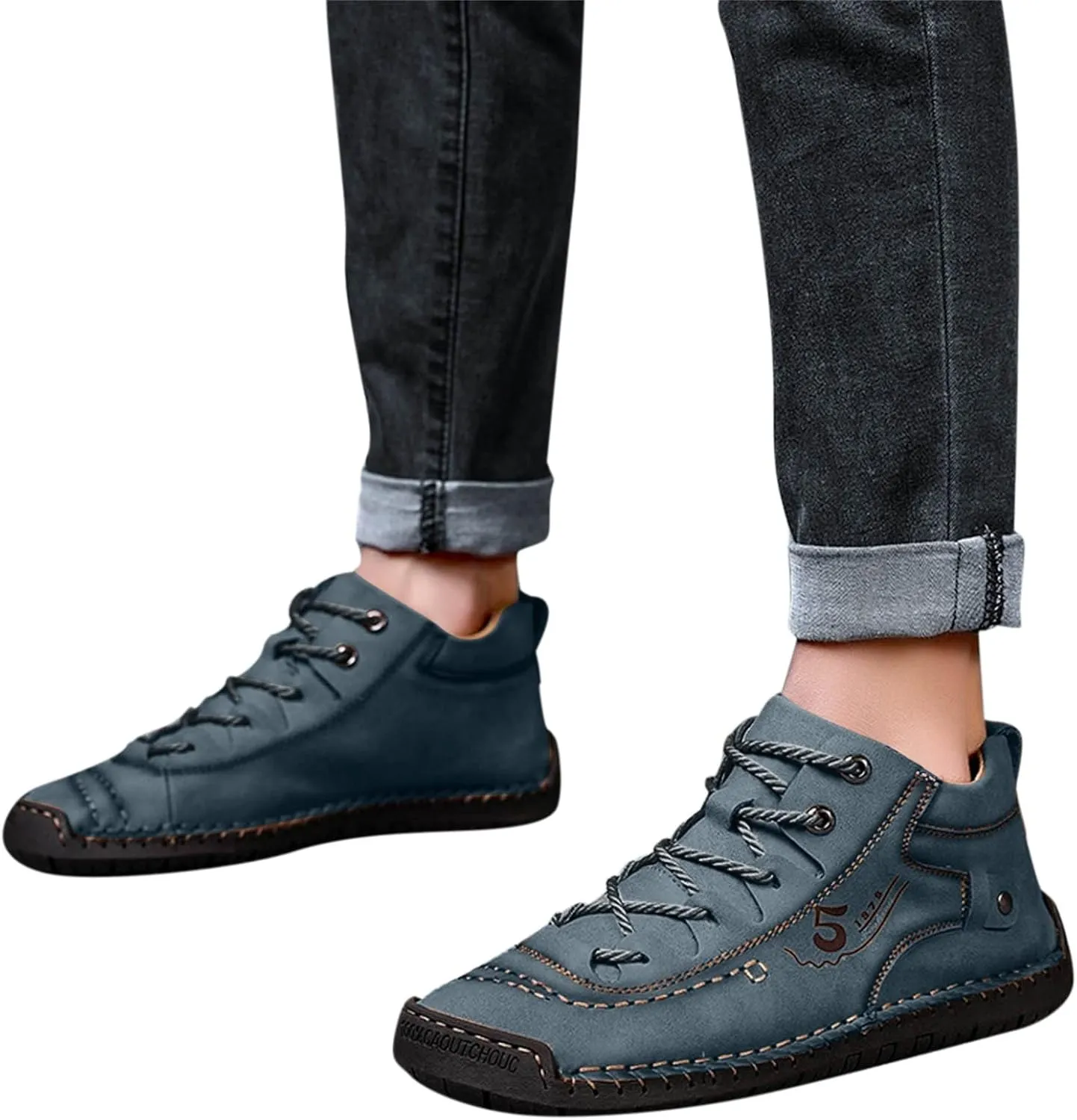 Women's Lace Up Ankle Booties Suede Rubber Sole Running Shoes Low Top Breathable Walking Shoes Lightweight Casual Sneaker