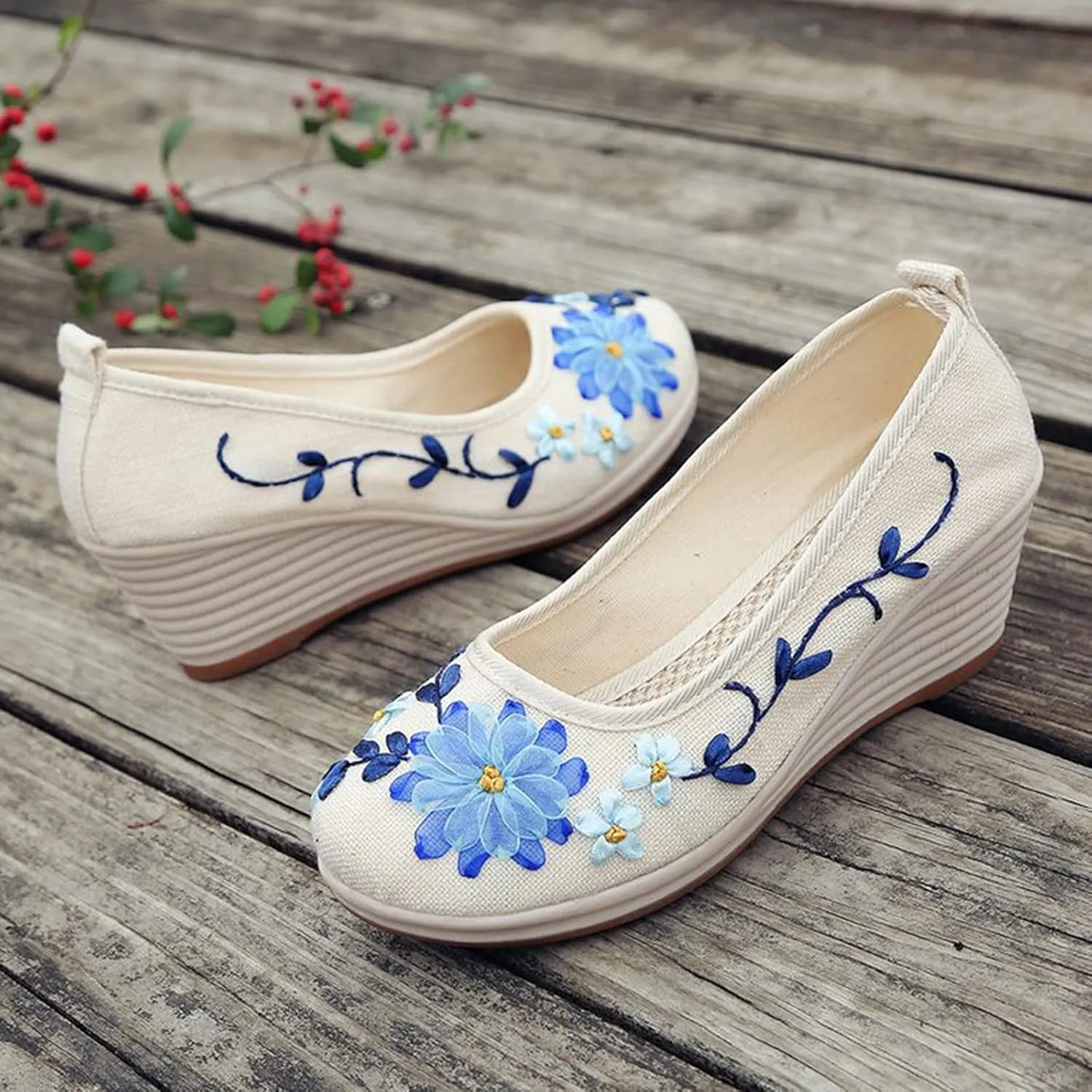 Women's Leather Casual Shoes Outdoor Casual Fashion Breathable Leisure Women's Thick-Soled Sandals Shoes