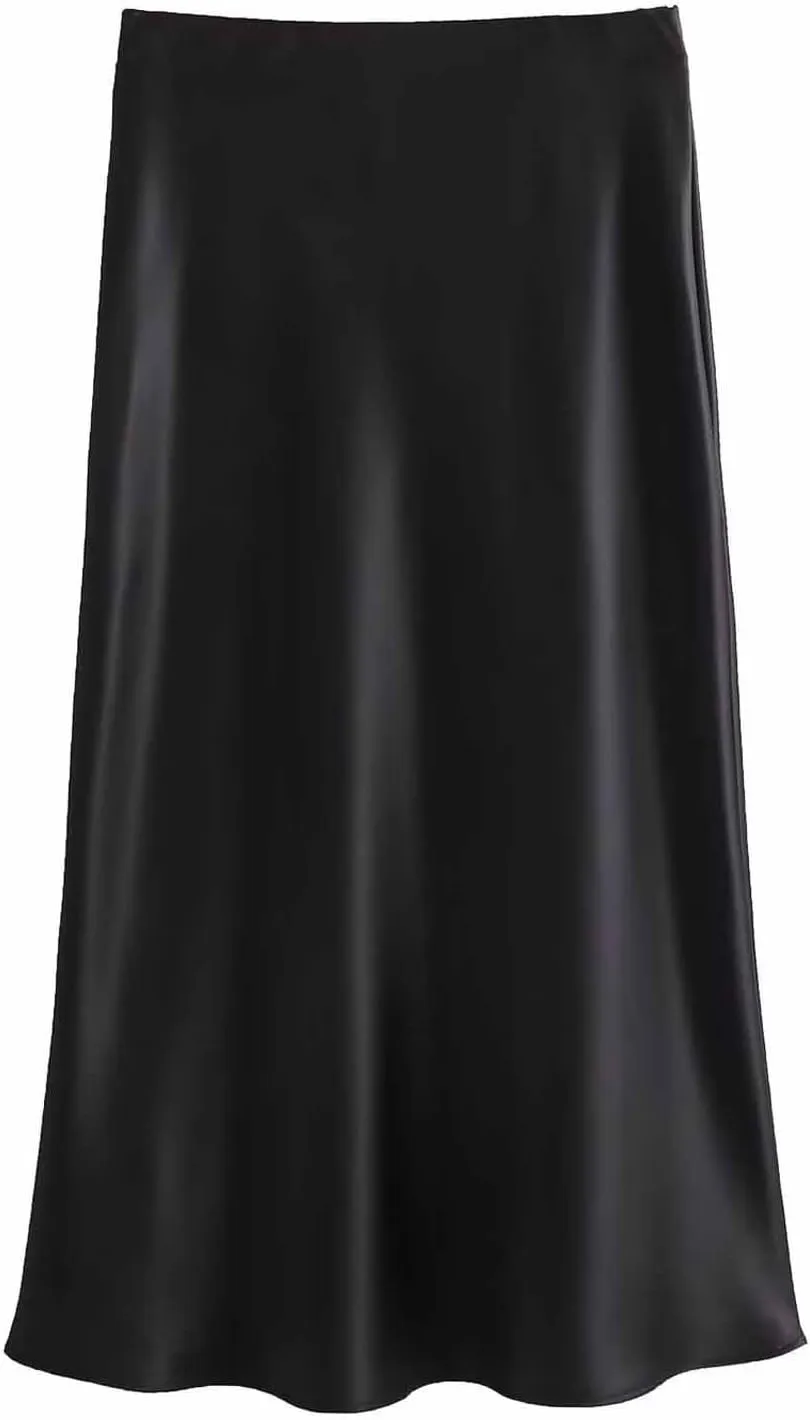 Women's Long Skirt Dressy Casual High Waisted A Line Flowy Ruffle Elegant Party Skirts Trendy Comfortable Solid Skirt