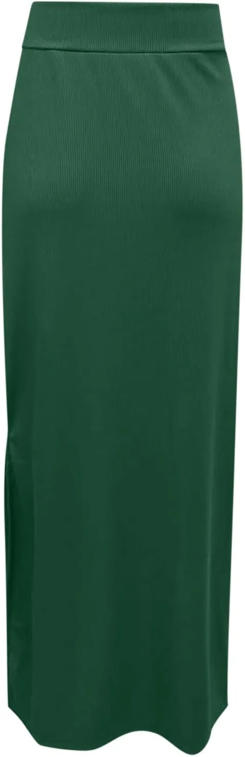 Womens Maxi Skirt Summer Slim Fit Versatile Hip Skirt Elastic Wrapped Split Skirt Fashion Solid Office Work Skirts