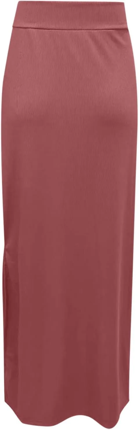 Womens Maxi Skirt Summer Slim Fit Versatile Hip Skirt Elastic Wrapped Split Skirt Fashion Solid Office Work Skirts