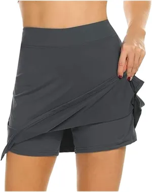 Women's Mini Skirts Pure Elastic Waist Lightweight Running Sports Skirt Summer Wrap Bodycon Workout Pencil Skirt
