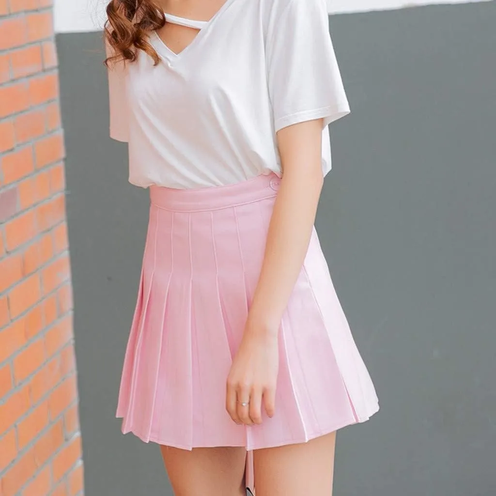 Women's Novelty Skirts Casual Solid Versatile Pleated Skirt High Waisted Cozy Mini Skirts Slim Fit Zipper Pencil Skirts