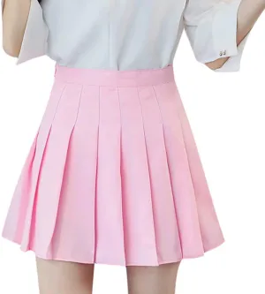 Women's Novelty Skirts Casual Solid Versatile Pleated Skirt High Waisted Cozy Mini Skirts Slim Fit Zipper Pencil Skirts