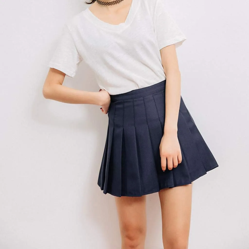 Women's Novelty Skirts Casual Solid Versatile Pleated Skirt High Waisted Cozy Mini Skirts Slim Fit Zipper Pencil Skirts