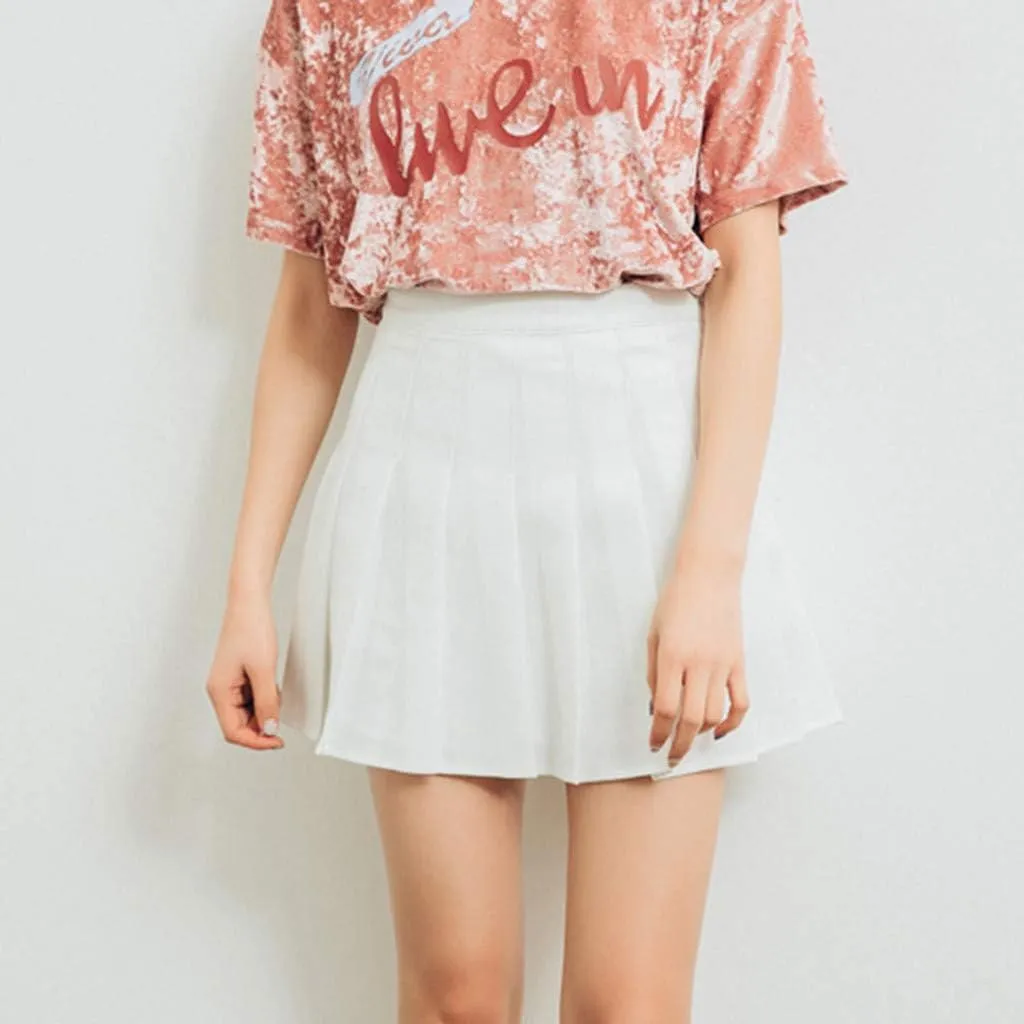 Women's Novelty Skirts Casual Solid Versatile Pleated Skirt High Waisted Cozy Mini Skirts Slim Fit Zipper Pencil Skirts