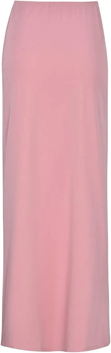Women's Office Work Pencil Skirt High Waist Below Knee Bodycon for Business Casual Slim Party Club Maxi Long Skirt