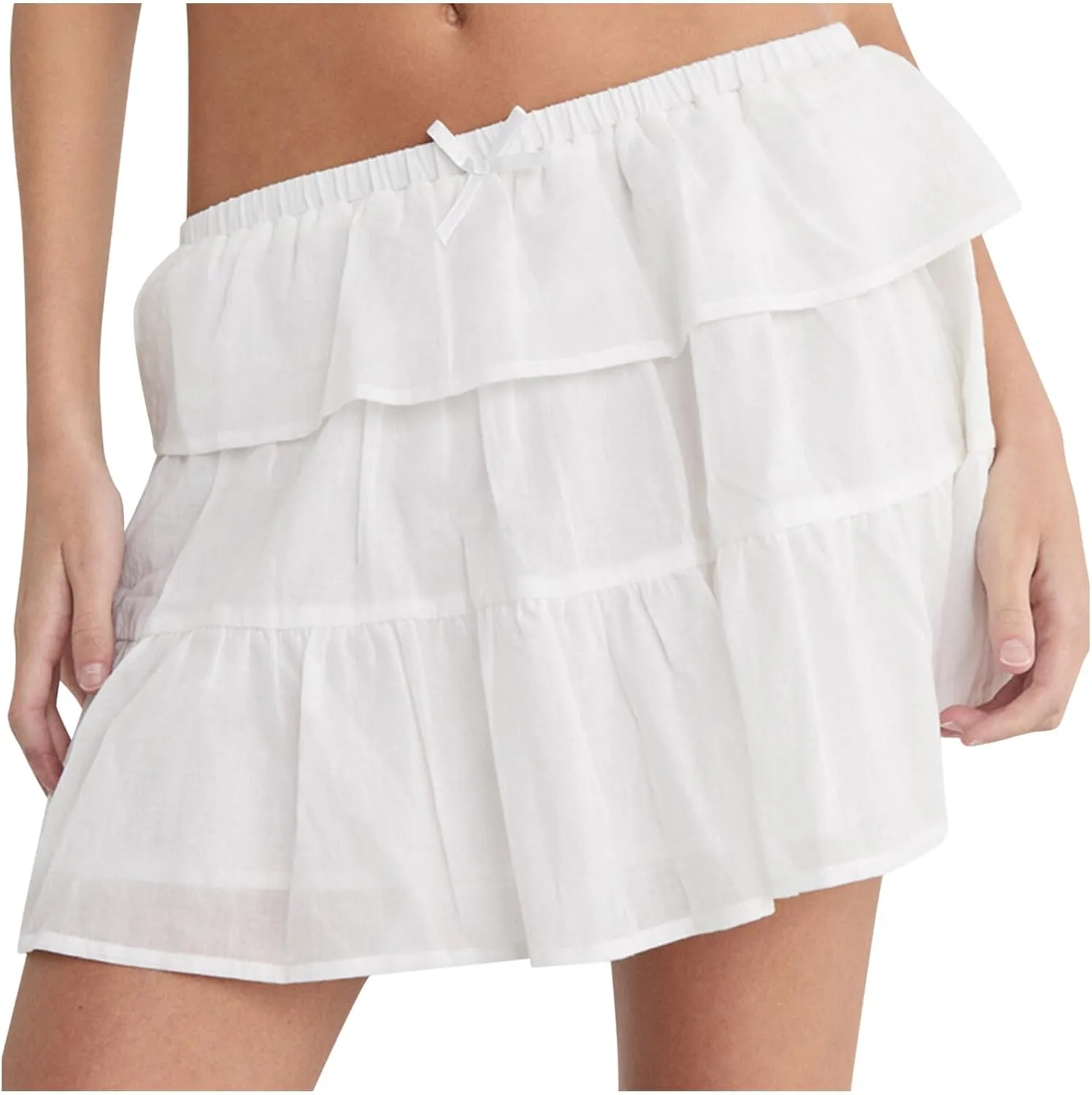 Women's Ruffled High Waist Mini Layered Tiered Skirt 2025 Elegant Pleated Mini Skirts Sexy Tulle Short Skirts