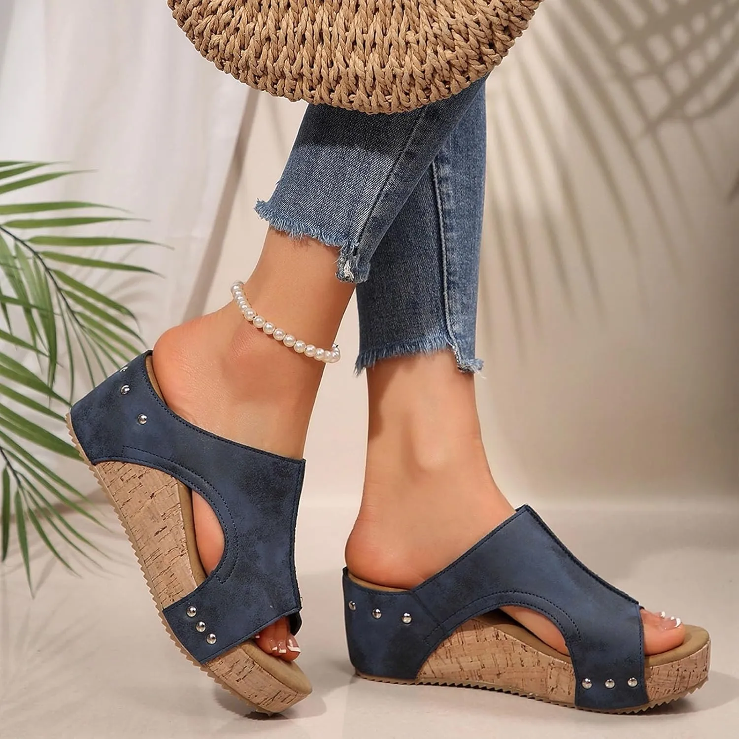 Women's Sandals Dressy Beach Flip Flops Sandals Fashion Summer Thong Sandals Arch Support Platform Wedge Sandal