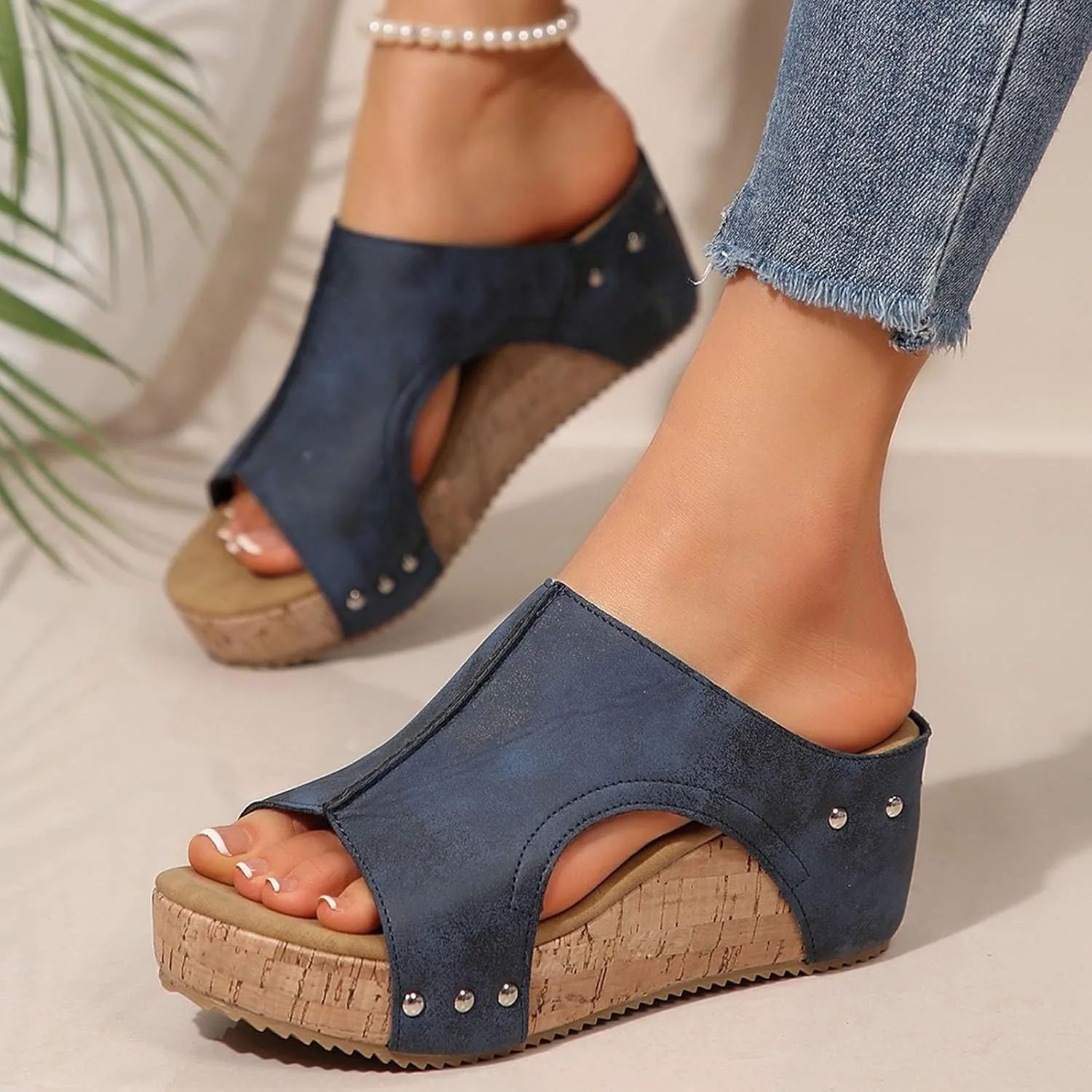 Women's Sandals Dressy Beach Flip Flops Sandals Fashion Summer Thong Sandals Arch Support Platform Wedge Sandal