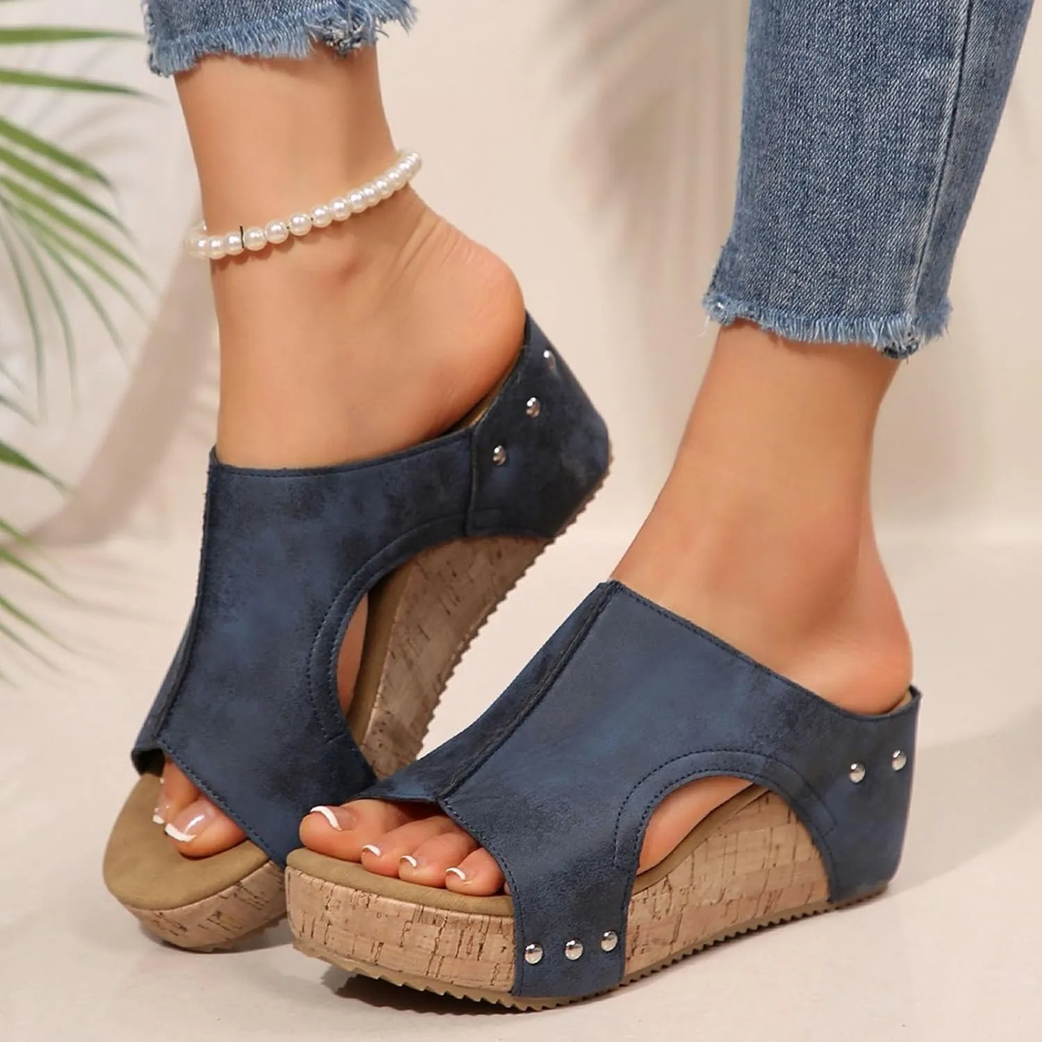 Women's Sandals Dressy Beach Flip Flops Sandals Fashion Summer Thong Sandals Arch Support Platform Wedge Sandal