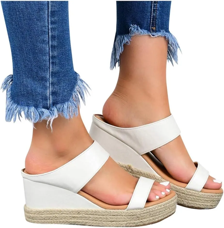 Women's Sandals Summer Beach Dressy Sandals Orthopedic Wedges Flip Flops Arch Support Sandals Walking Platform Slippers