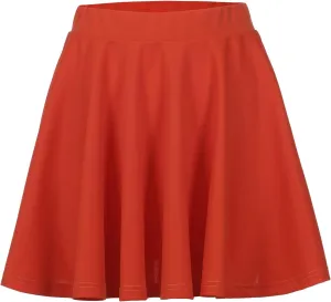 Women's Skirts Basic Pleated Skirt Solid Color A Line Skirt Versatile Stretchy Flared Skirt Casual Satin Midi