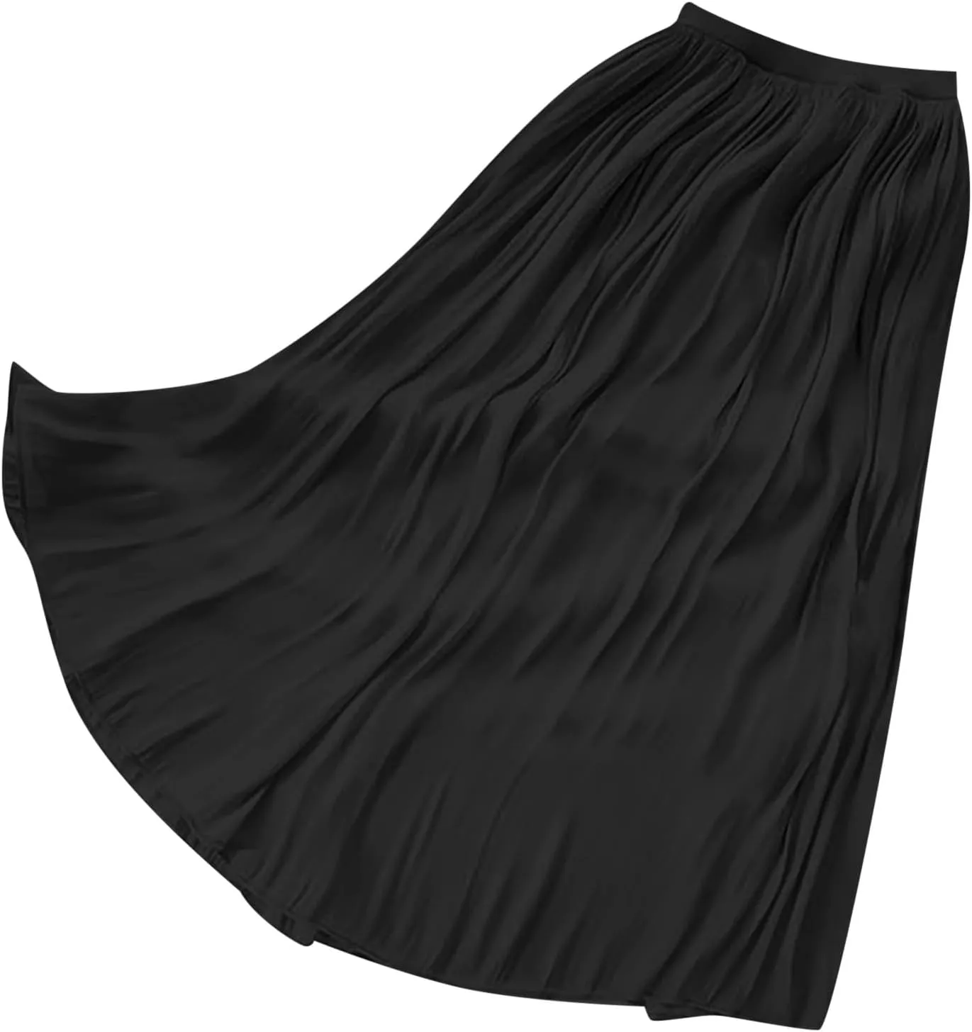 Women's Skirts Women's Metallic Shiny Maxi Skirts Lightweight Silky Flowy Skirt for Summer Beach Holiday