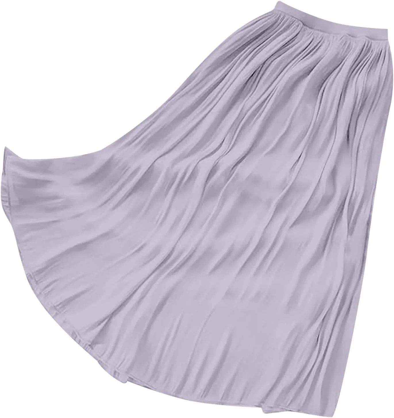 Women's Skirts Women's Metallic Shiny Maxi Skirts Lightweight Silky Flowy Skirt for Summer Beach Holiday