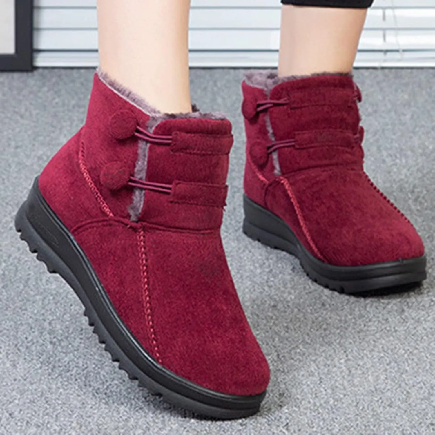 Women's Snow Boots Winter Snow Boots Women Size 8 Winter Ankle Shoes for Women Waterproof Snow Size 11 Wide Winter Boots for Women Botas De Frio De Mujer