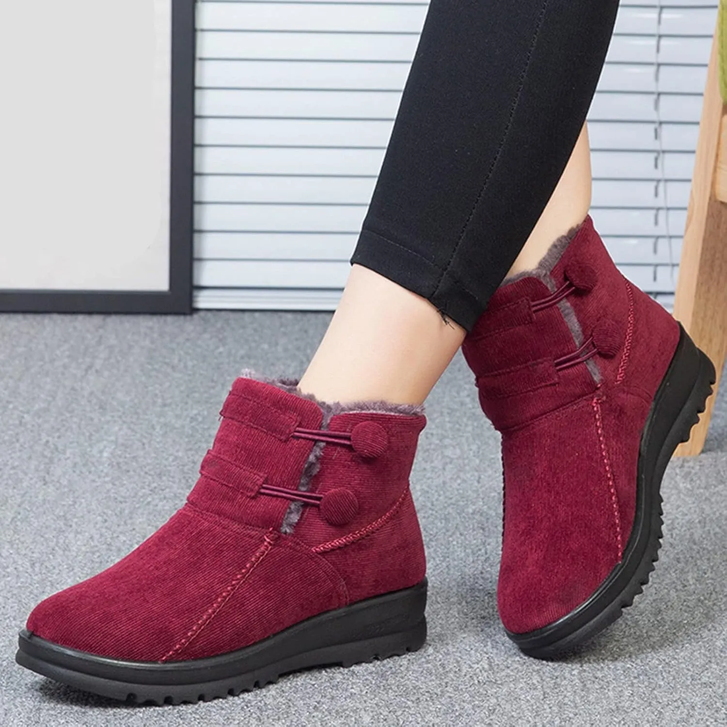 Women's Snow Boots Winter Snow Boots Women Size 8 Winter Ankle Shoes for Women Waterproof Snow Size 11 Wide Winter Boots for Women Botas De Frio De Mujer