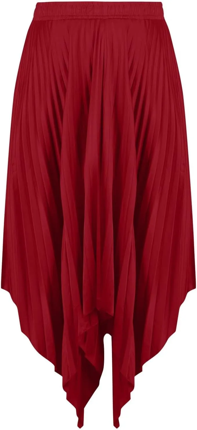 Women's Solid Flared Skirts Lightweight Elastic High Waist Long Midi A Line Skirt Flowy 2025 Fashion Summer Dresses