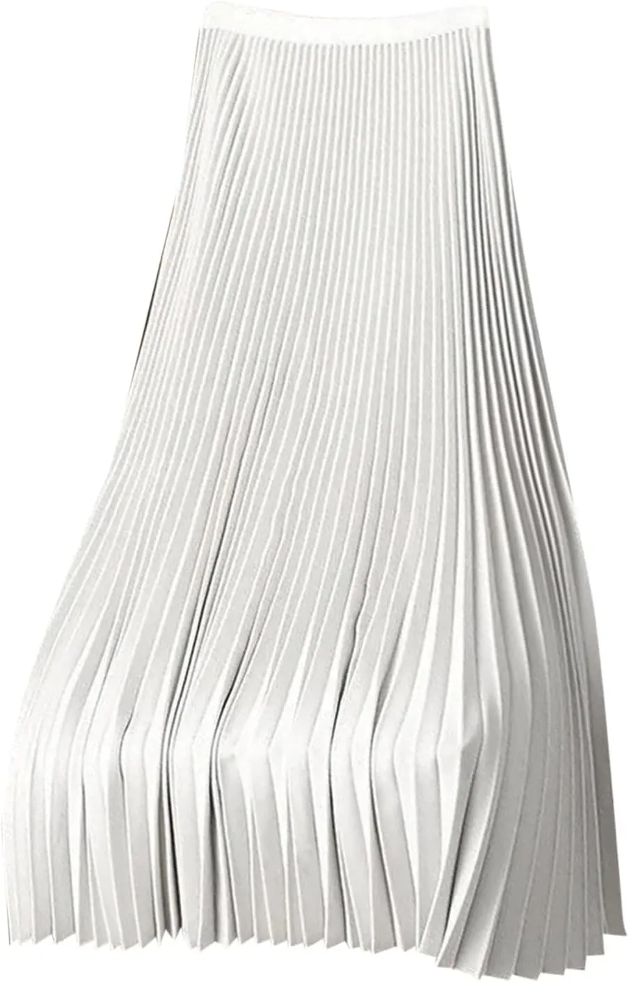 Women's Stain Skirts Fashion Pleated Classic Trending Skirt Silk Smooth Summer Skirt A Line Flowy Baggy Skirt