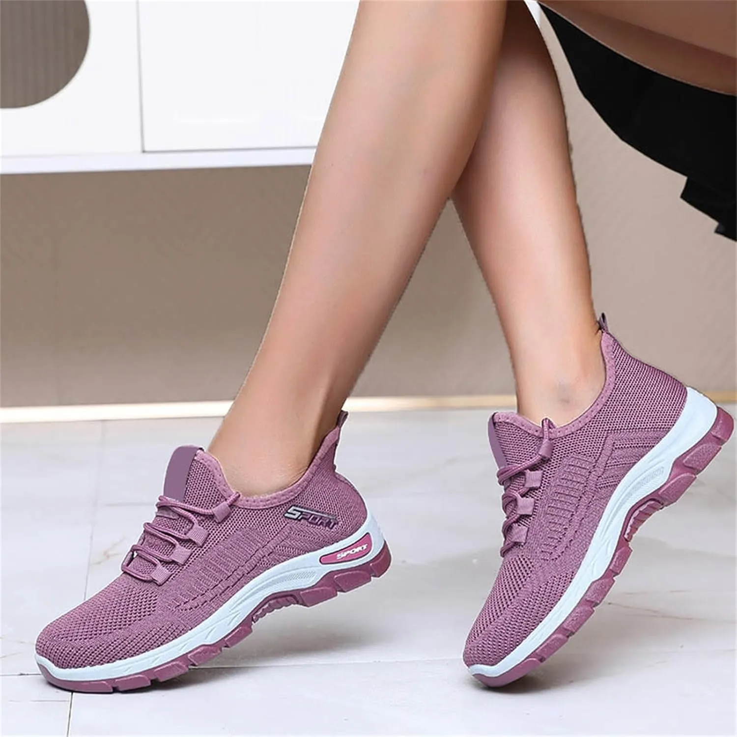 Womens Summer Running Shoes 2025 Non Slip Shoes Breathable Lightweigh Non Slip Athletic Sports Walking Sneakers