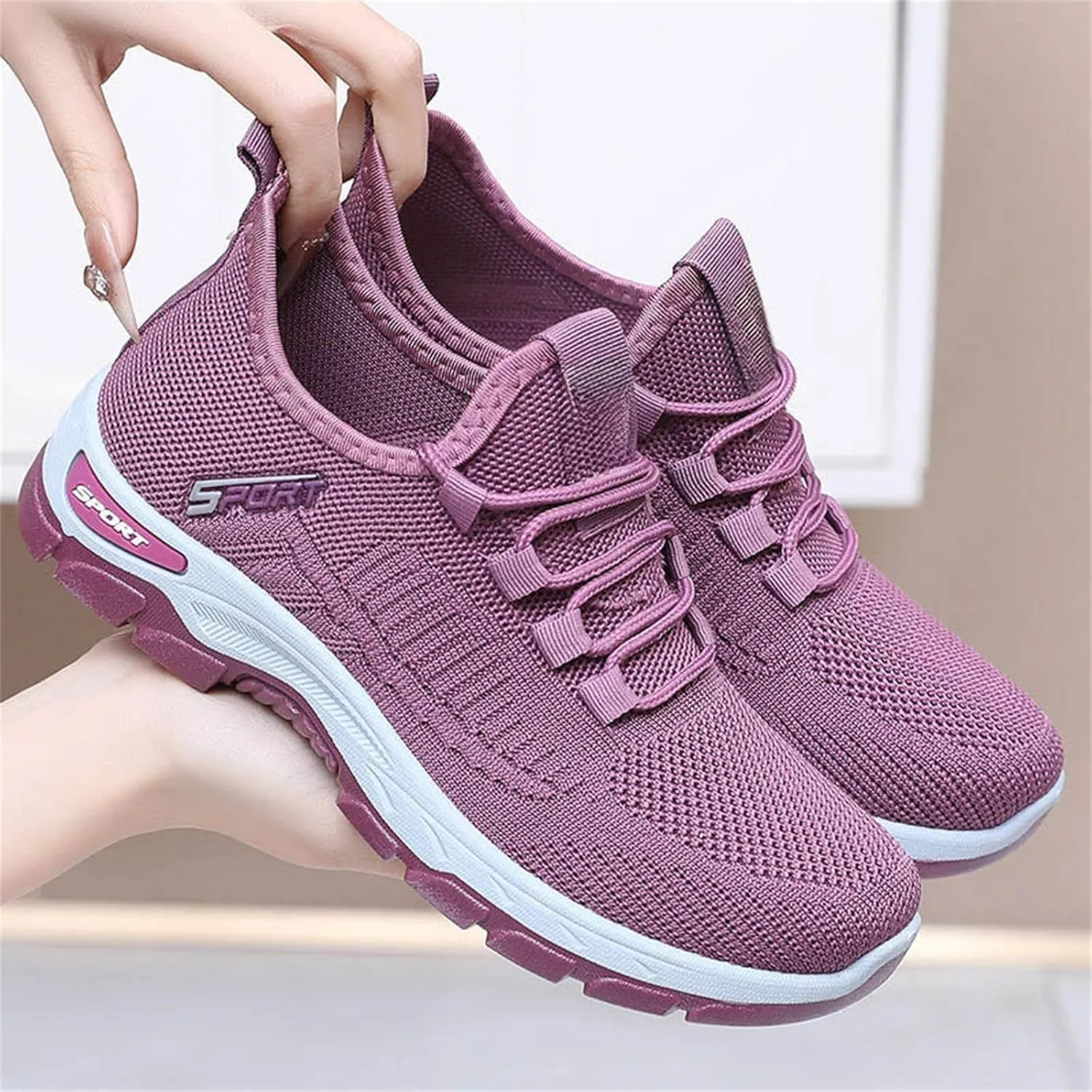 Womens Summer Running Shoes 2025 Non Slip Shoes Breathable Lightweigh Non Slip Athletic Sports Walking Sneakers