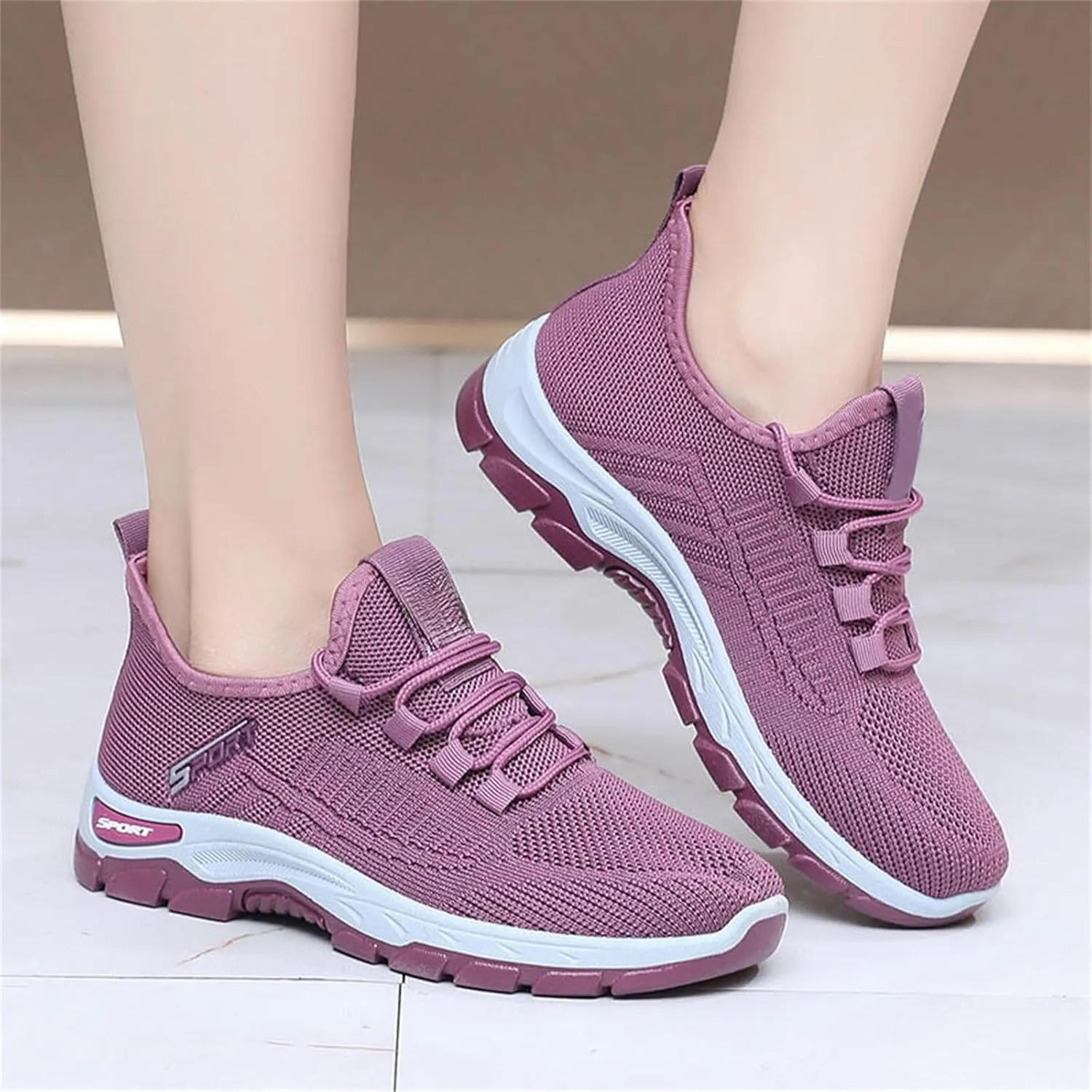 Womens Summer Running Shoes 2025 Non Slip Shoes Breathable Lightweigh Non Slip Athletic Sports Walking Sneakers