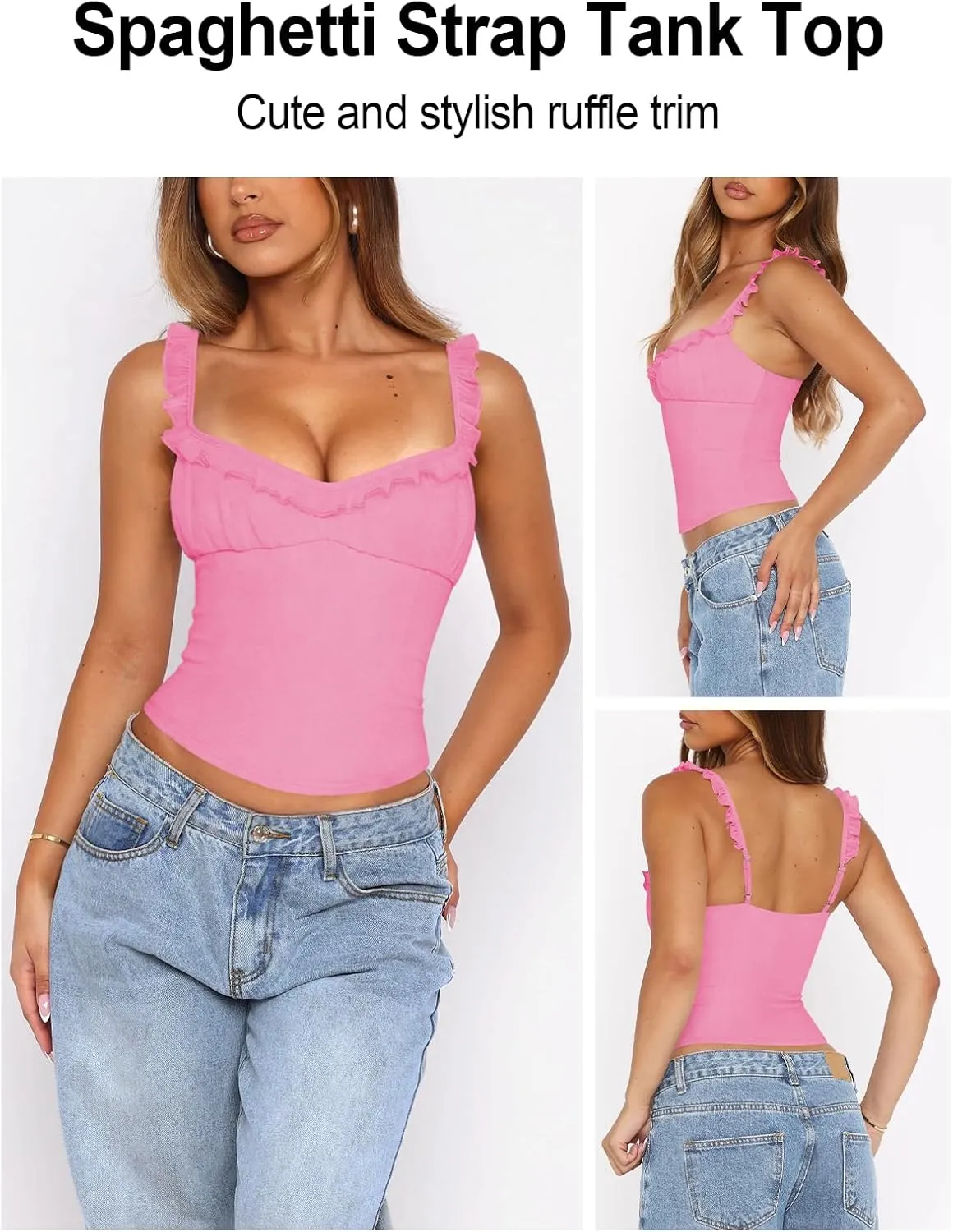Women's Summer Square Neck Tank Top for Women Backless Going Out Ruched Beach Vacation Slim Fit Cute Sleeveess Crop Top