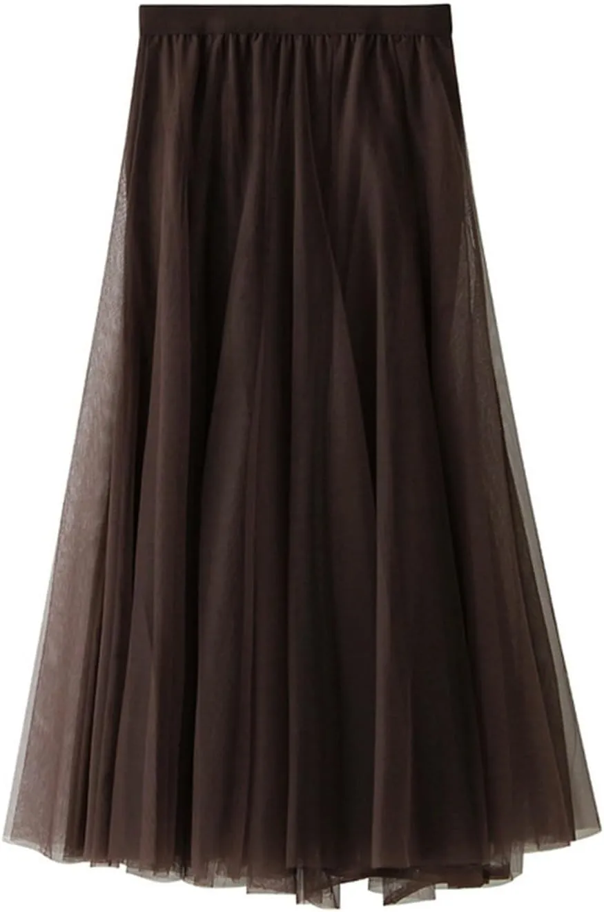 Women's Summer Tiered High Waist Long Skirt Bohemian Print Casual Maxi Skirt A-Line Elastic Waist Beach Outfits