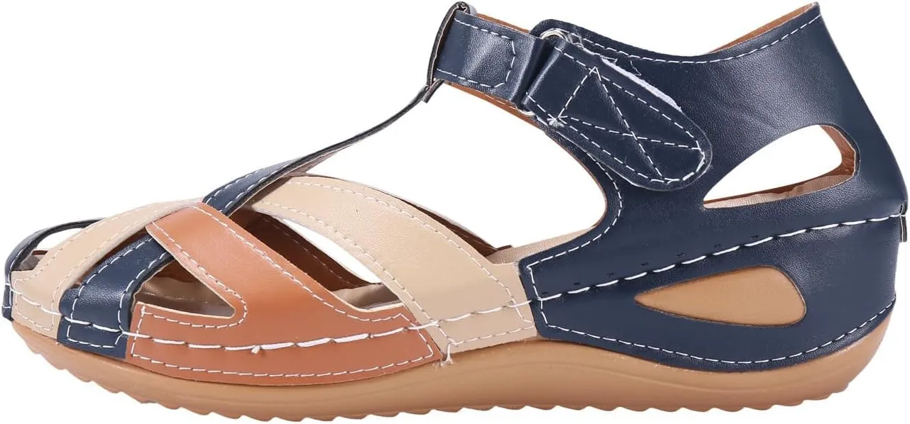 Womens Wide Fit Leather Slippers Sandals Orthotic Plantar Fasciitis Sandals Indian Sandal Comfy Walking Shoes