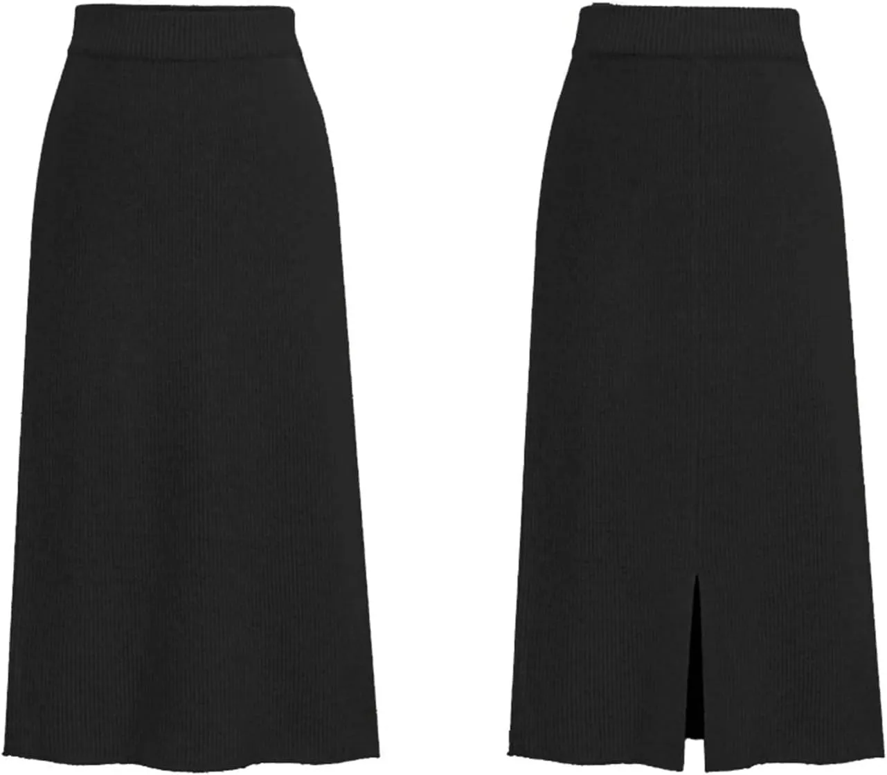 Woolen Waist Skirt Sexy Mid-Calf Elegant Solid Women's Split Knitted High Skirt Skirt Cosplay Skirt