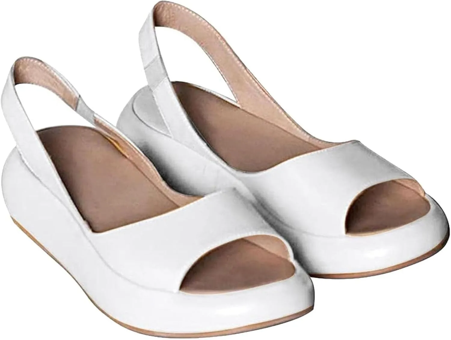 ZWRXW Womens Wedge Sandals Open Toe Orthopedic Arch Support Orthopedic Wedge Sandal Non Slip Wedges Platform Shoes Slip On Dressy Summer Comfortable Slides Sandals